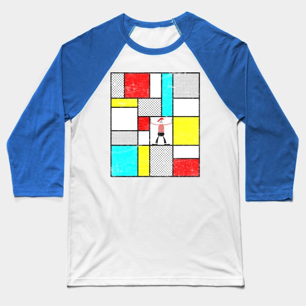 Mondrian's Mime Baseball T-Shirt by BeanePod